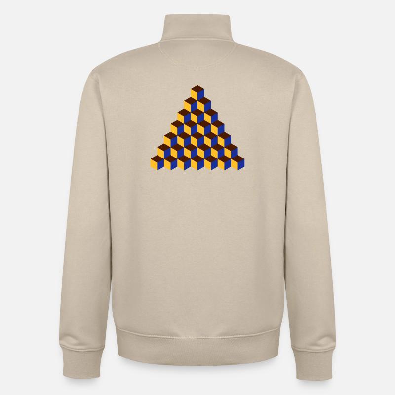 Pattern (7) - Unisex Organic Zip Sweatshirt by Stanley/Stella - desert dust