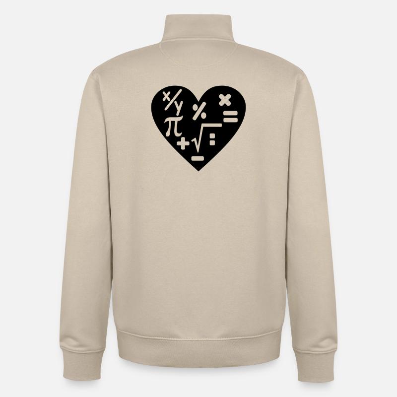 Math arithmetic - Unisex Organic Zip Sweatshirt by Stanley/Stella - desert dust