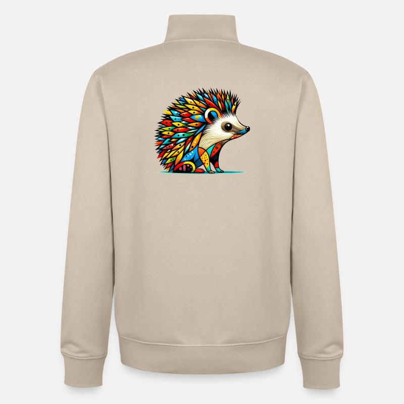 Igel - Unisex Organic Zip Sweatshirt von Stanley/Stella - Cremebeige