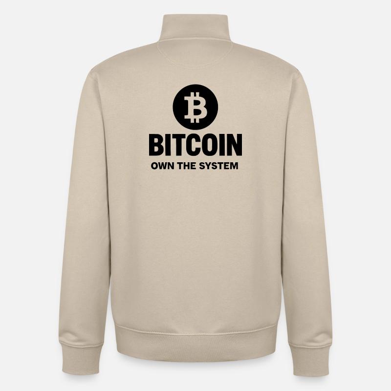 Bitcoin - Posséder le système - Sweat zippé unisexe en coton bio Stanley/Stella - beige crème