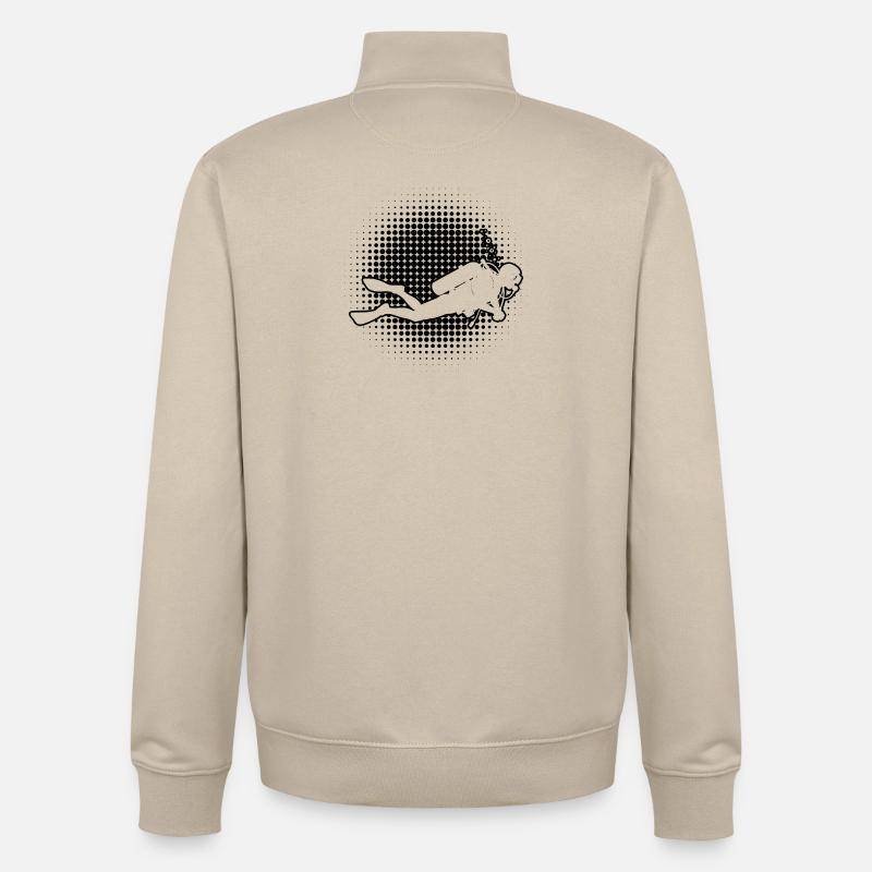 Déclaration pour toute plongée - Sweat zippé unisexe en coton bio Stanley/Stella - beige crème