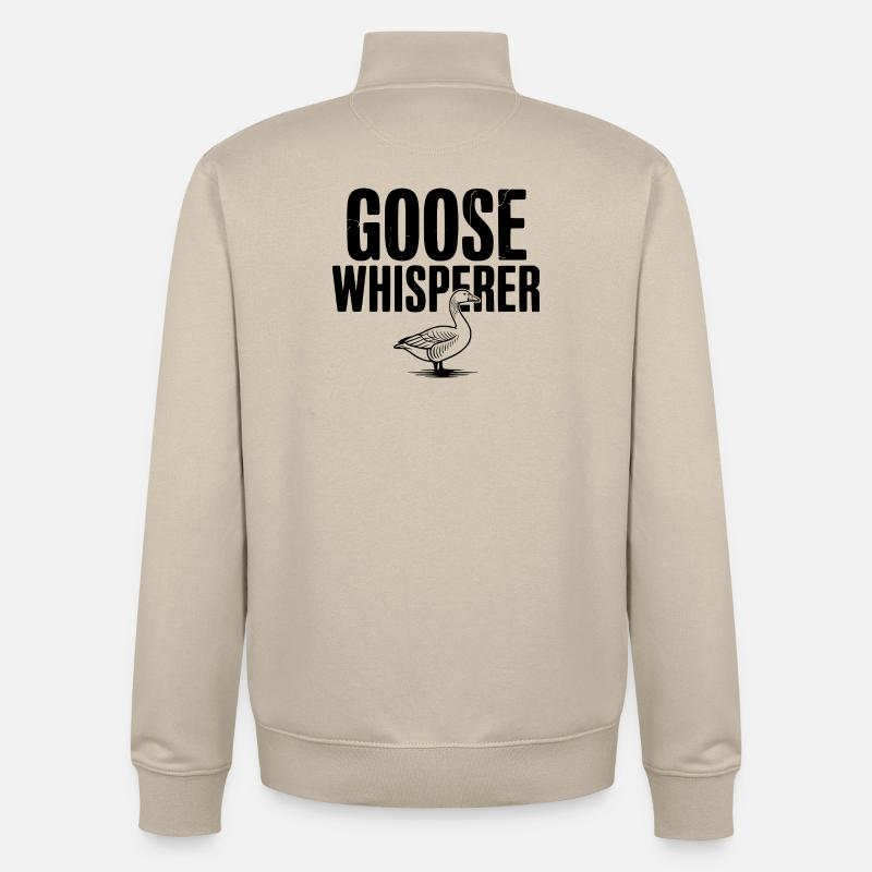 Le Murmureur d’Oies - Sweat zippé unisexe en coton bio Stanley/Stella - beige crème