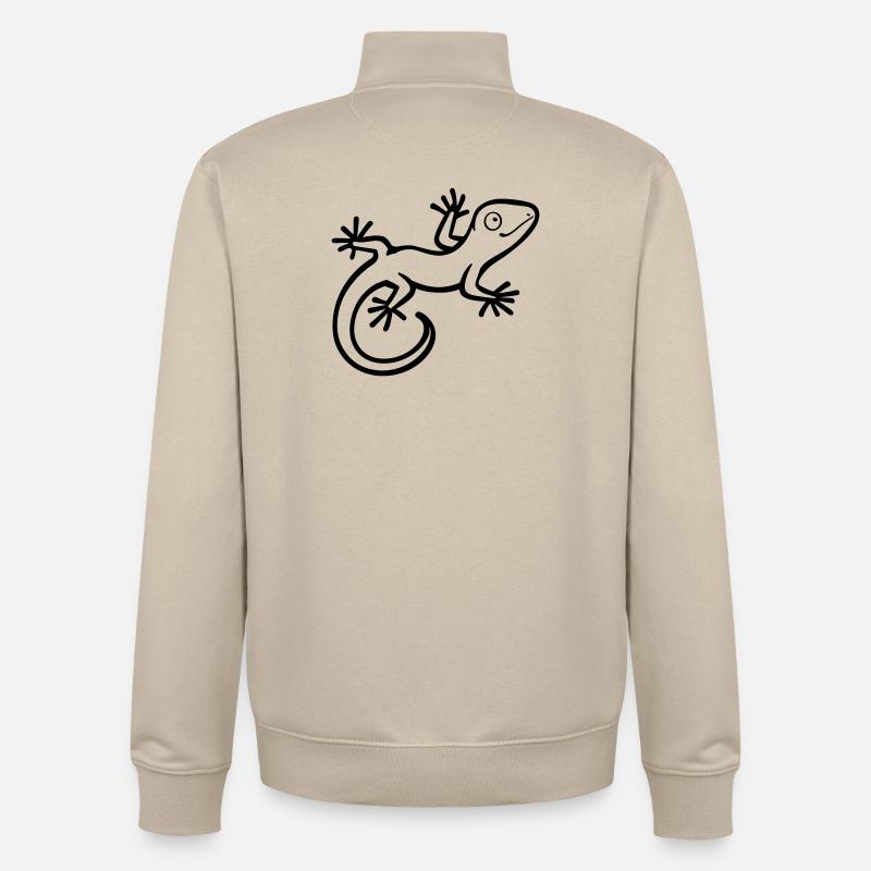 lizard - Unisex Organic Zip Sweatshirt by Stanley/Stella - desert dust
