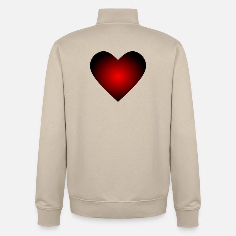 Cadeau Saint-Valentin Saint-Valentin - Sweat zippé unisexe en coton bio Stanley/Stella - beige crème