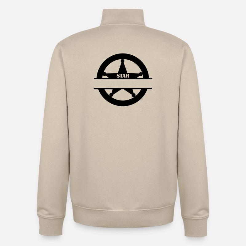 Marschallstern im Kreismonogramm - Unisex Organic Zip Sweatshirt von Stanley/Stella - Cremebeige