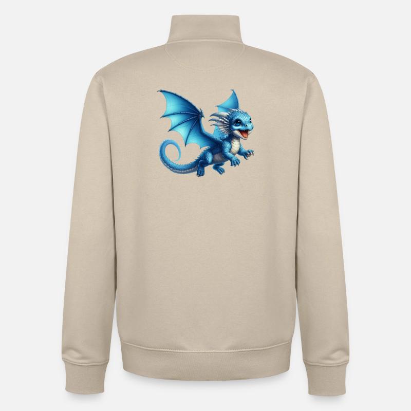 Dragon - Unisex Organic Zip Sweatshirt by Stanley/Stella - desert dust