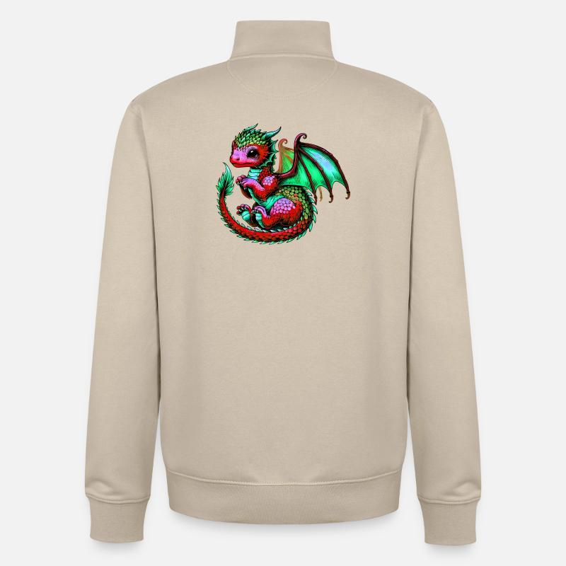 Dragon - Sweat zippé unisexe en coton bio Stanley/Stella - beige crème