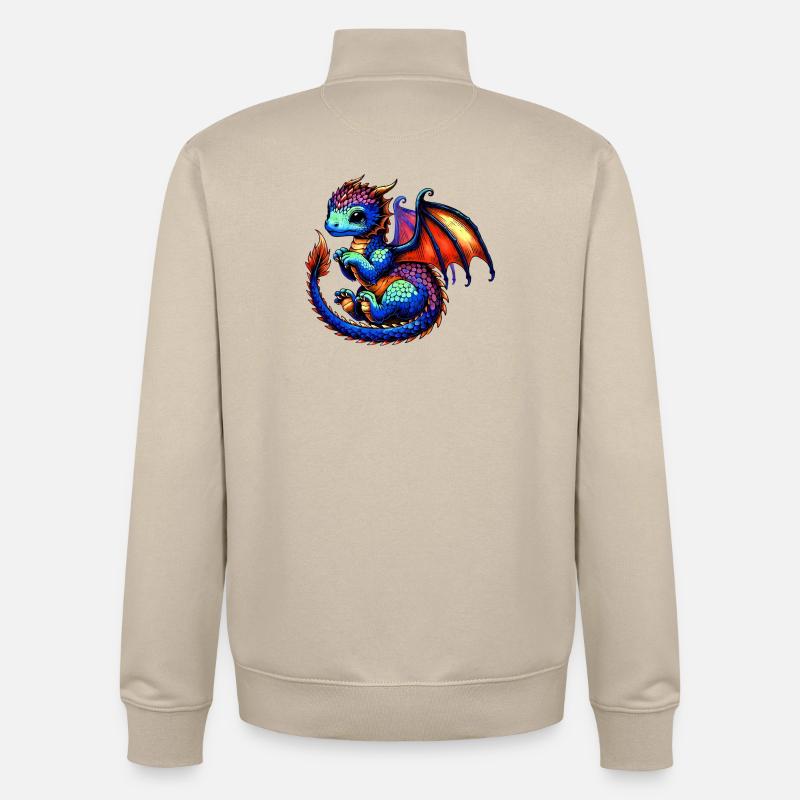 Dragon - Sweat zippé unisexe en coton bio Stanley/Stella - beige crème
