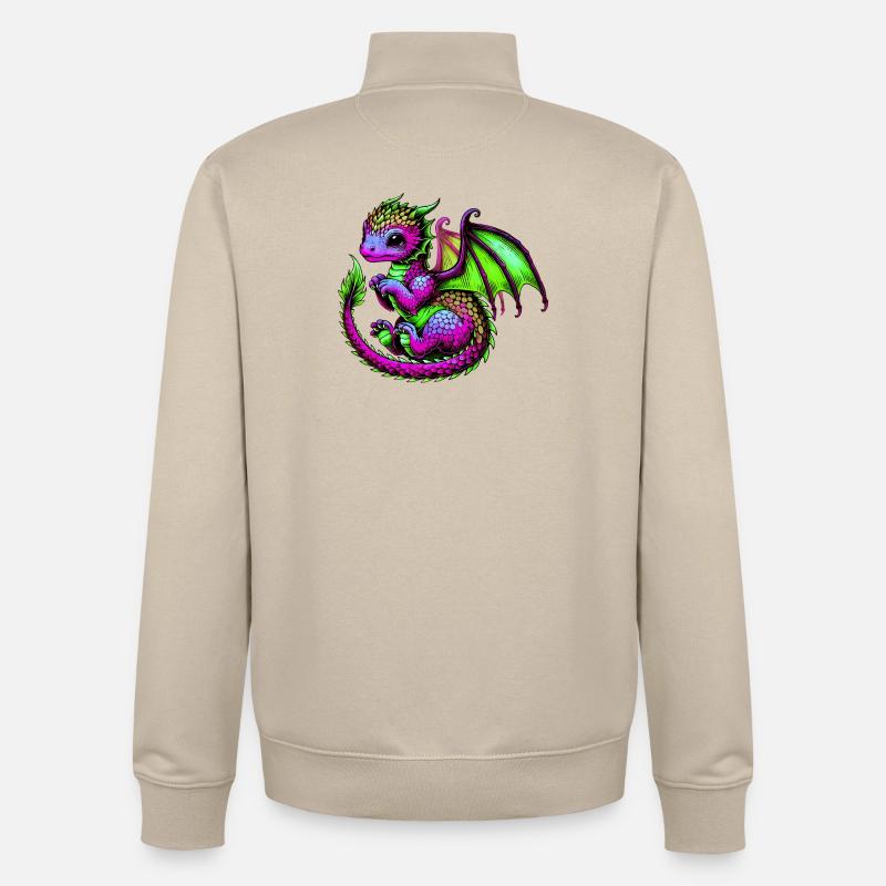 Drache - Unisex Organic Zip Sweatshirt von Stanley/Stella - Cremebeige