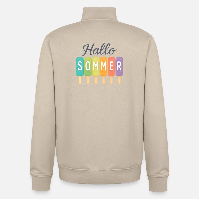 Hallo Sommer - Eiszeit beginnt - Unisex Organic Zip Sweatshirt von Stanley/Stella - Cremebeige