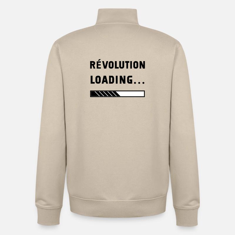 Revolution Loading - Unisex Organic Zip Sweatshirt by Stanley/Stella - desert dust
