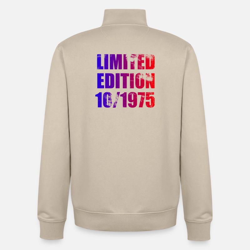 50e anniversaire Edition limitée 10/1975 - Sweat zippé unisexe en coton bio Stanley/Stella - beige crème