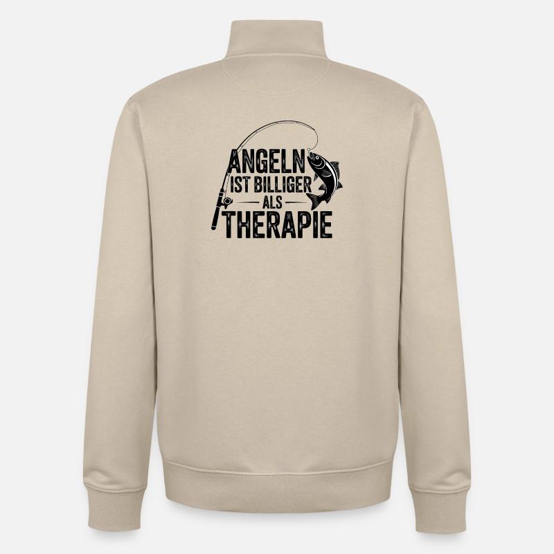 Cadeau de pêcheur Idée cadeau parfaite - Sweat zippé unisexe en coton bio Stanley/Stella - beige crème