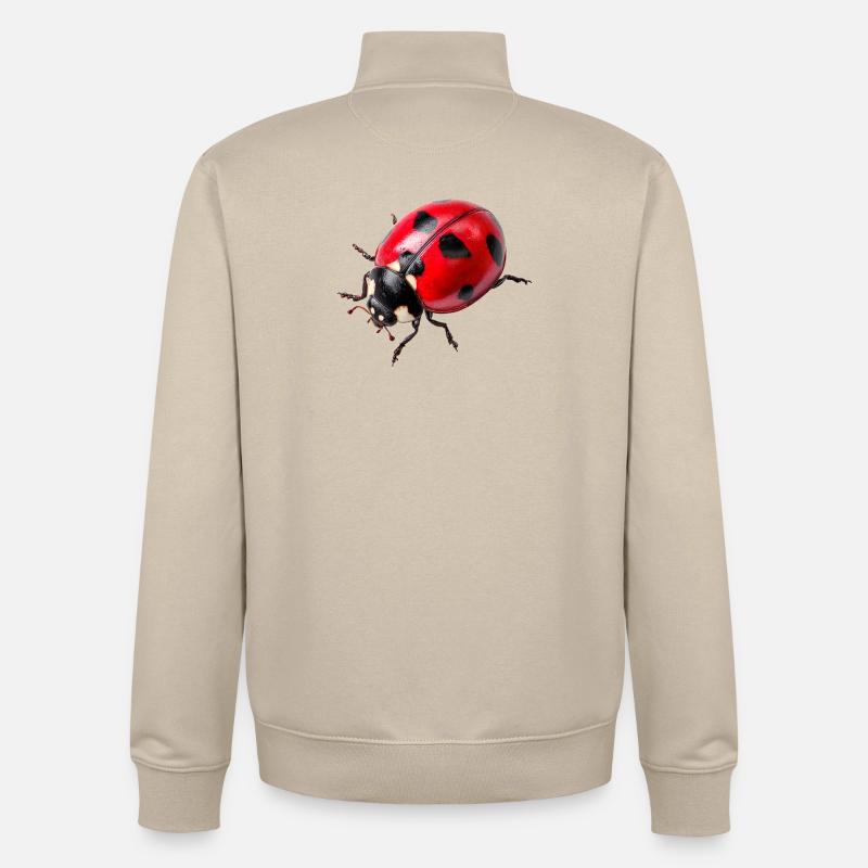 Les coccinelles sont aussi appelées coccinelles - Sweat zippé unisexe en coton bio Stanley/Stella - beige crème