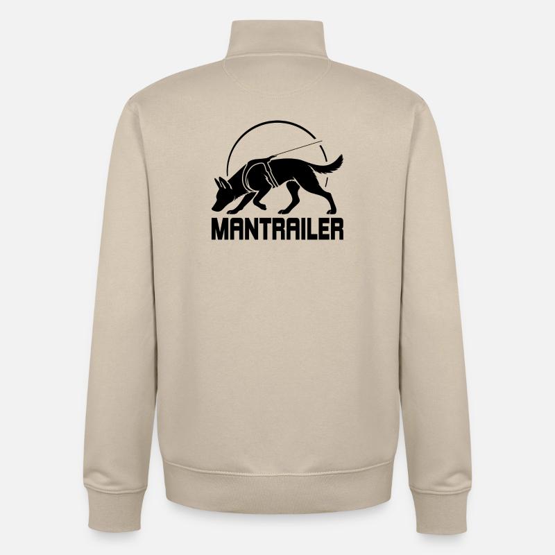 Malinois MANTRAILER Recherche Chiens Chiens Wilsigns - Sweat zippé unisexe en coton bio Stanley/Stella - beige crème