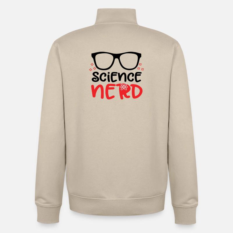 Science Nerd - Sweat zippé unisexe en coton bio Stanley/Stella - beige crème