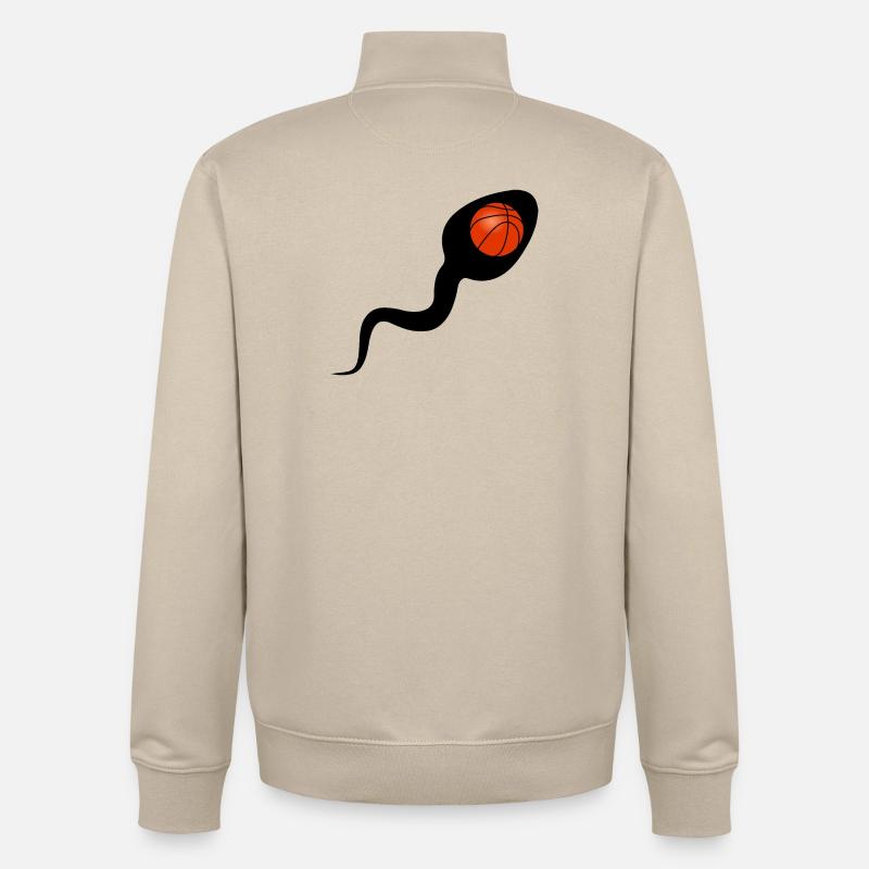 Sperma Basketball oder Basketball Sperma - Unisex Organic Zip Sweatshirt von Stanley/Stella - Cremebeige