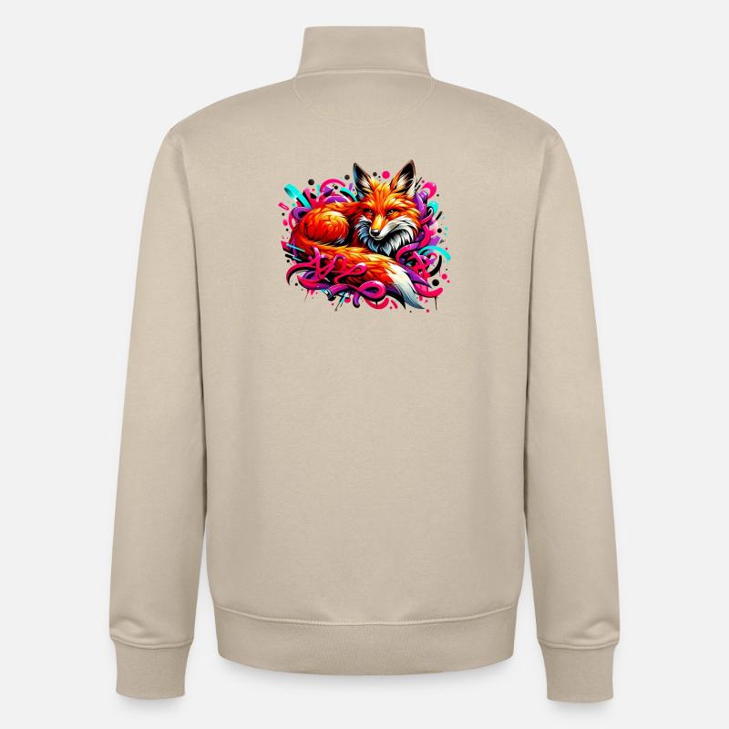 Fuchs - Unisex Organic Zip Sweatshirt von Stanley/Stella - Cremebeige