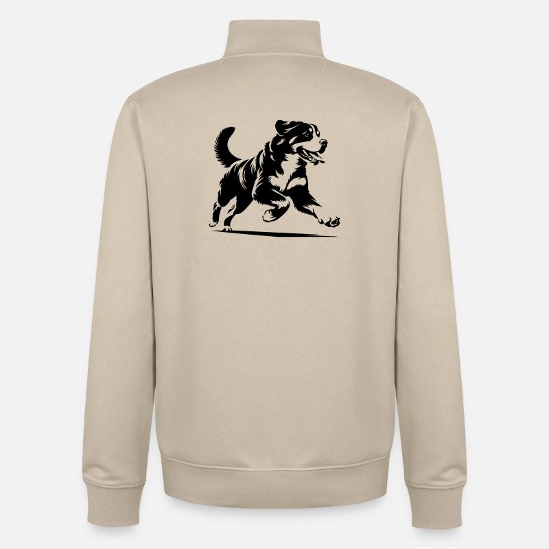 Berner Sennenhund - Unisex Organic Zip Sweatshirt von Stanley/Stella - Cremebeige