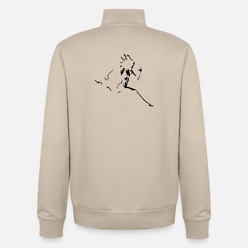 coureur - Sweat zippé unisexe en coton bio Stanley/Stella - beige crème
