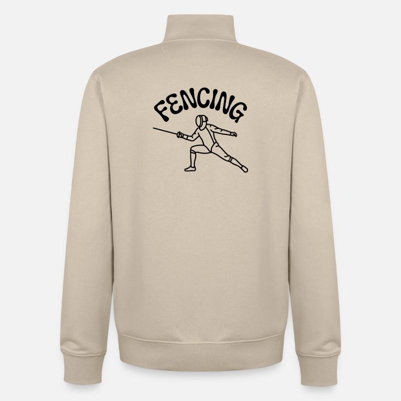 Fencing - Unisex Organic Zip Sweatshirt by Stanley/Stella - desert dust