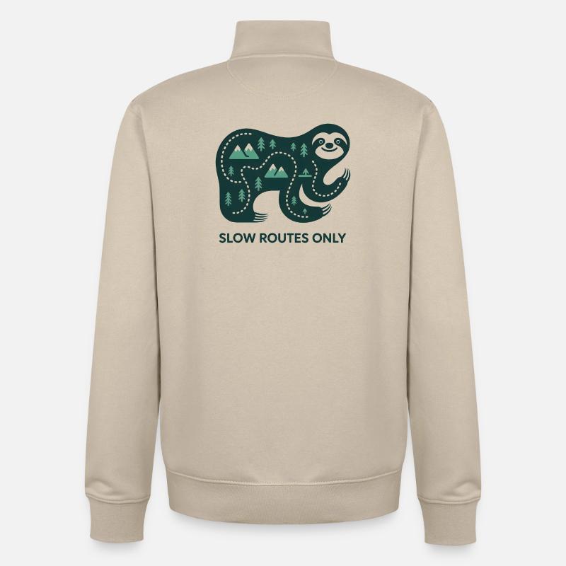 Langsame Routen Nur Elefant - Unisex Organic Zip Sweatshirt von Stanley/Stella - Cremebeige