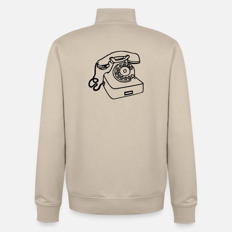 Telefon - Unisex Organic Zip Sweatshirt von Stanley/Stella - Cremebeige