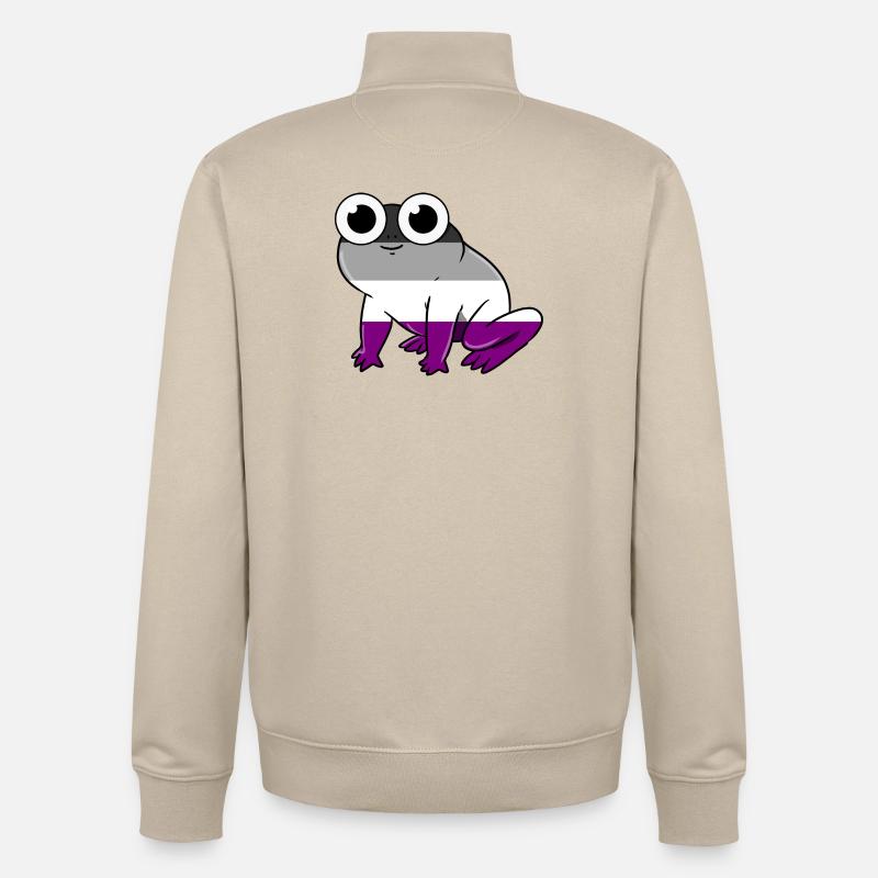 Frog Ace Pride - Unisex Organic Zip Sweatshirt by Stanley/Stella - desert dust