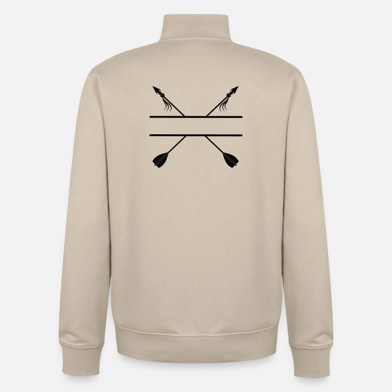 Wikingerpfeile Bogenschießen - Unisex Organic Zip Sweatshirt von Stanley/Stella - Cremebeige