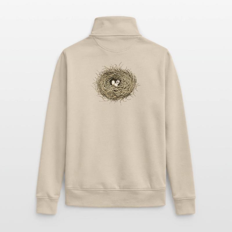 Vogelnest oder Osternest mit drei Vogel Eier Unisex Organic Zip Sweatshirt von Stanley/Stella