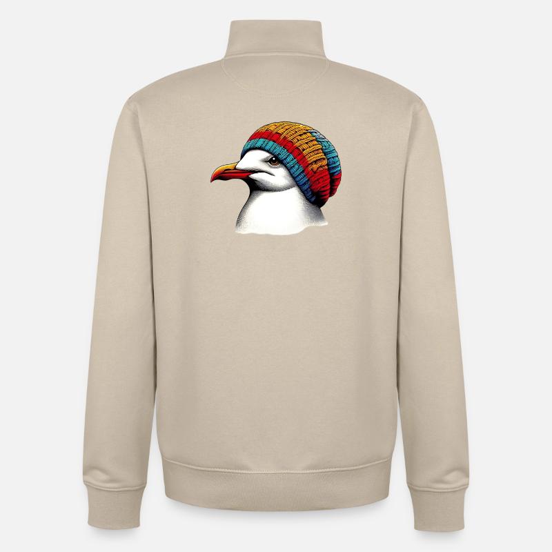 Möwe - Unisex Organic Zip Sweatshirt von Stanley/Stella - Cremebeige