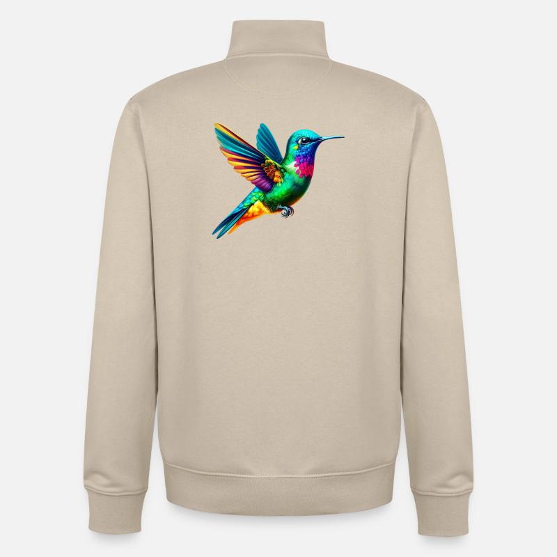 Colibri - Sweat zippé unisexe en coton bio Stanley/Stella - beige crème