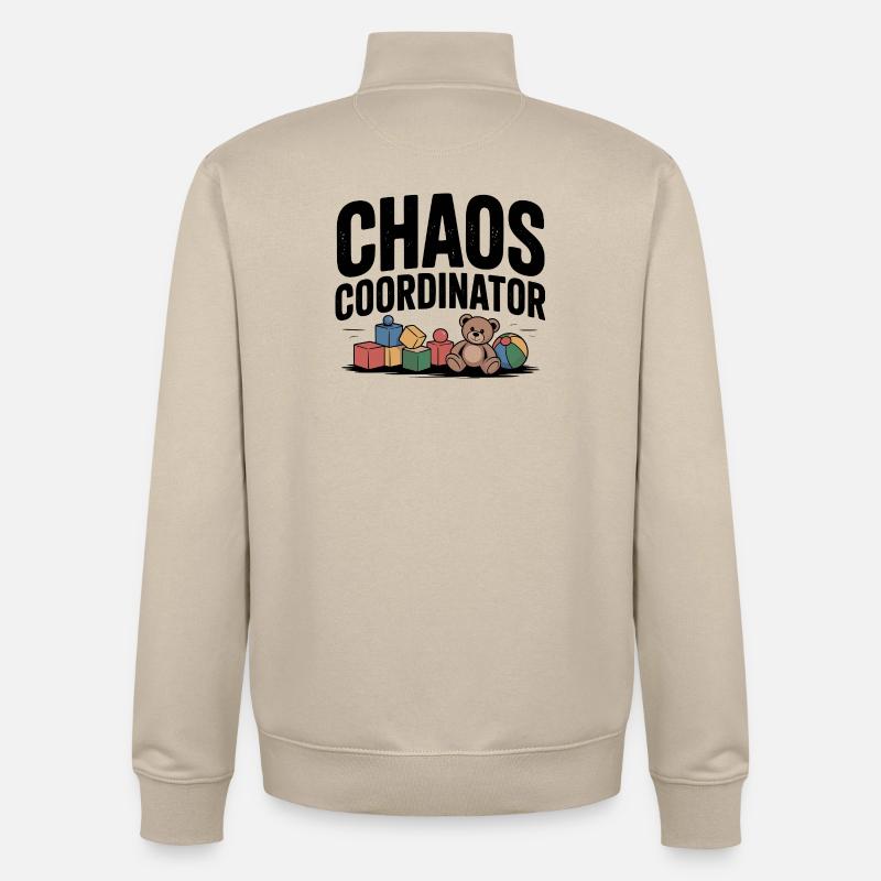 coordinateur du chaos - Sweat zippé unisexe en coton bio Stanley/Stella - beige crème