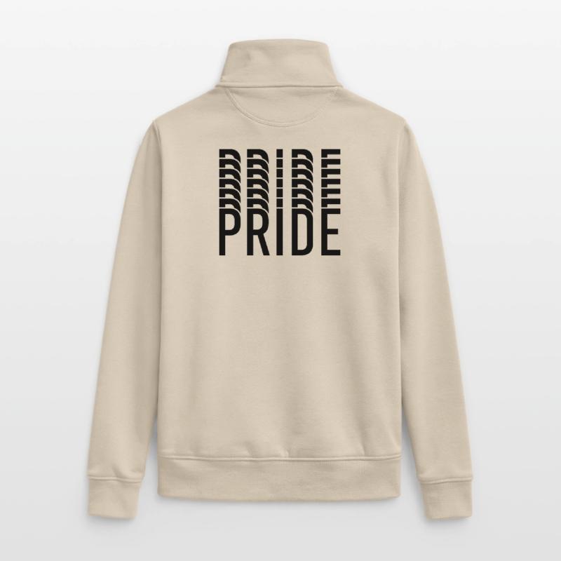 Pride Typography Contrast Pattern Unisex Organic Zip Sweatshirt by Stanley/Stella