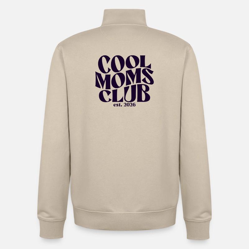Mama 2026 Geschenk - Coole Mama Geschenkidee - Unisex Organic Zip Sweatshirt von Stanley/Stella - Cremebeige