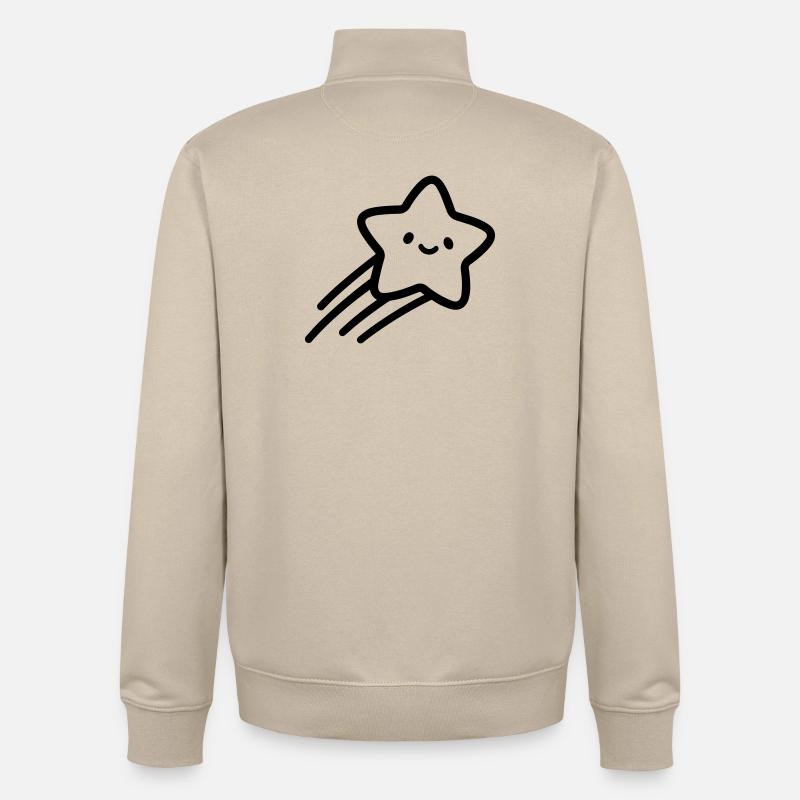 shooting star - Unisex Organic Zip Sweatshirt by Stanley/Stella - desert dust