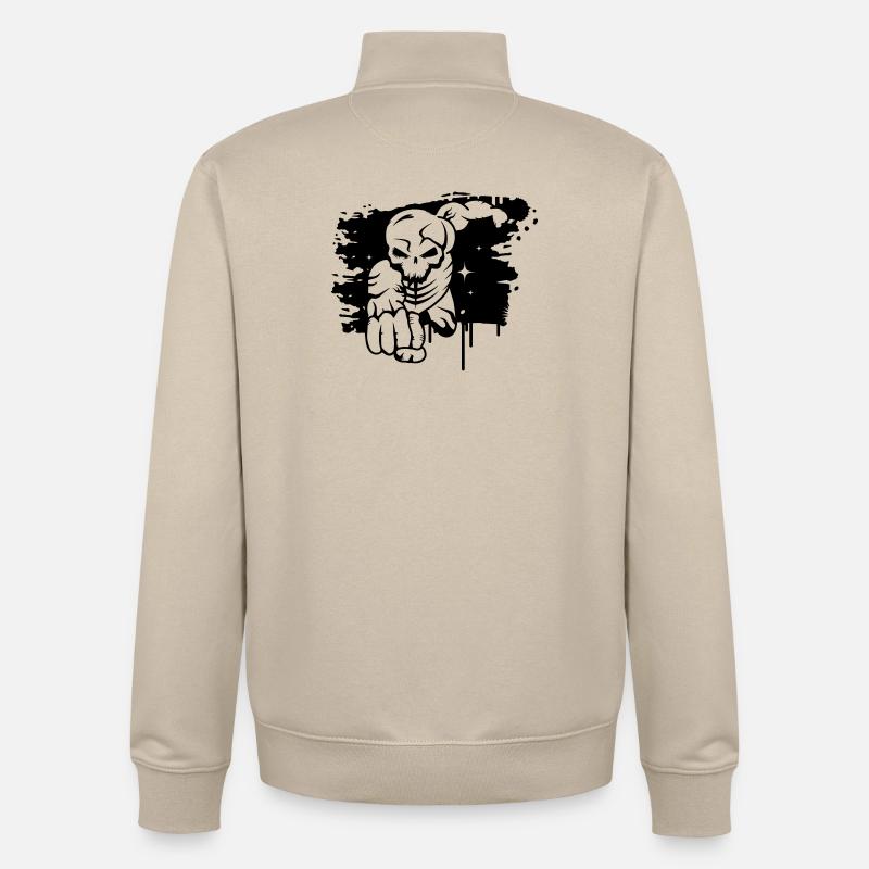 Ein toter Superheld Graffiti - Unisex Organic Zip Sweatshirt von Stanley/Stella - Cremebeige