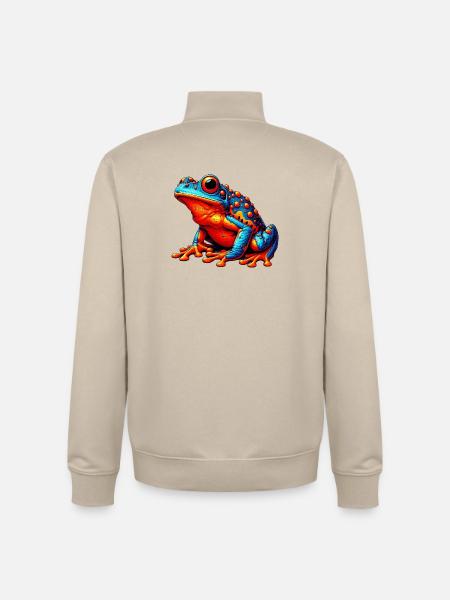 Frosch - Unisex Organic Zip Sweatshirt von Stanley/Stella - Cremebeige