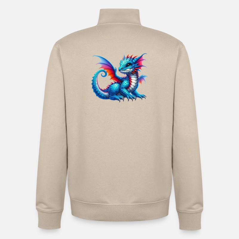 Dragon - Sweat zippé unisexe en coton bio Stanley/Stella - beige crème