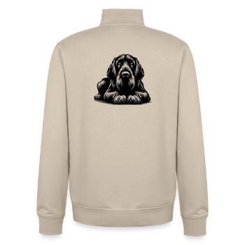 Spinone Italiano - Unisex Organic Zip Sweatshirt by Stanley/Stella - desert dust - Back - AI Model Male 185 dark (185cm)