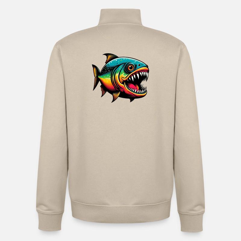 Caribe - Sudadera unisex con cremallera de algodón orgánico de Stanley/Stella - beige crema