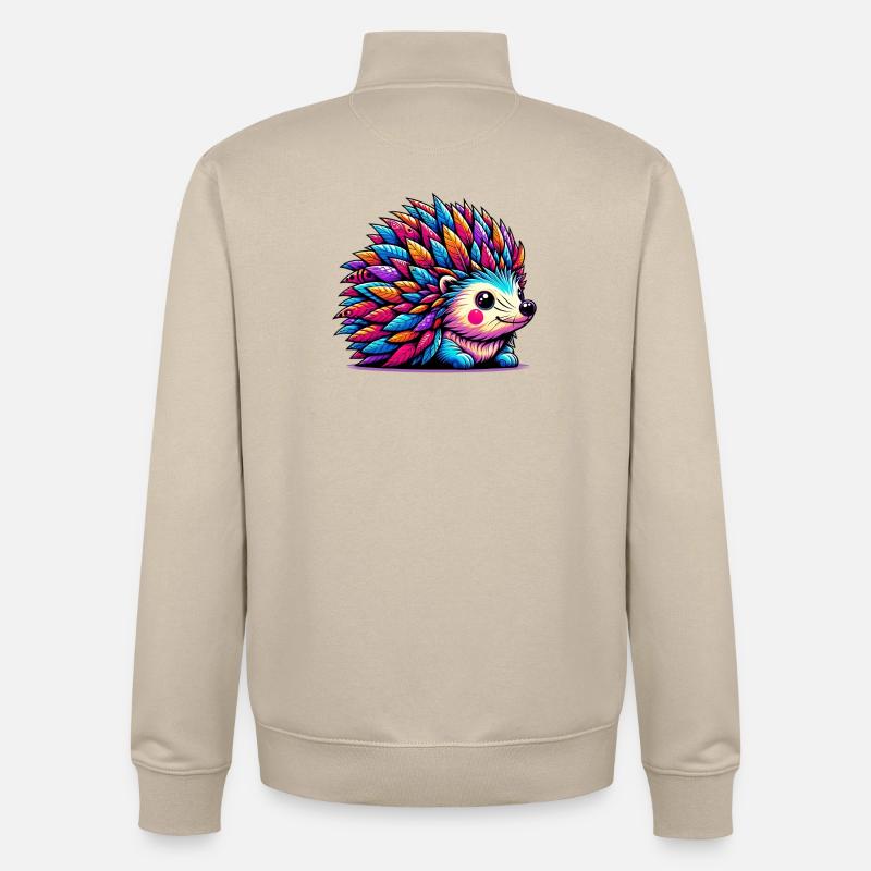 Igel - Unisex Organic Zip Sweatshirt von Stanley/Stella - Cremebeige
