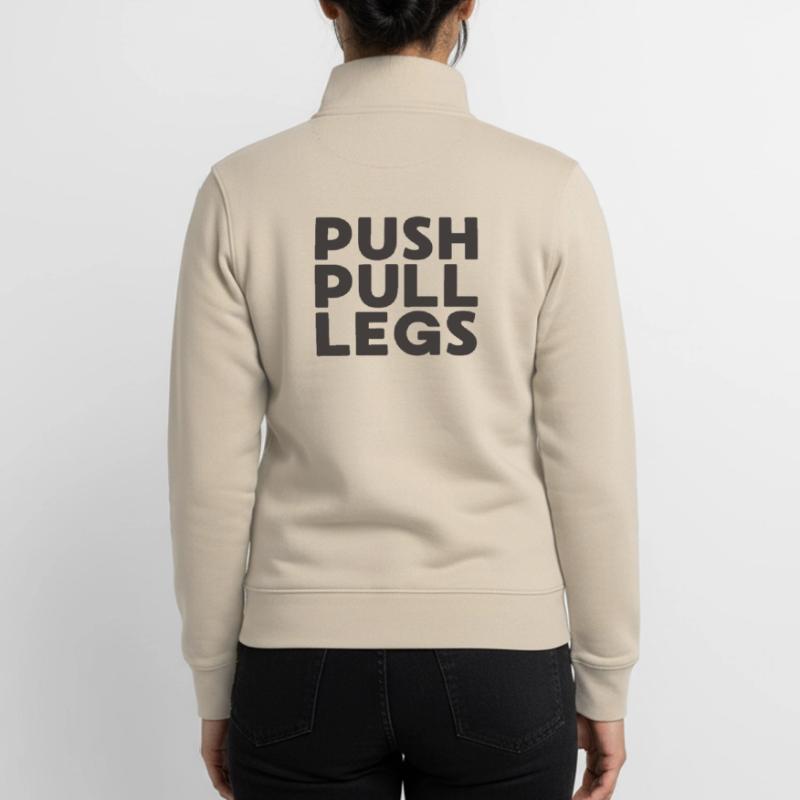 Push Pull Beine Repeat Trainingssplit Unisex Organic Zip Sweatshirt von Stanley/Stella