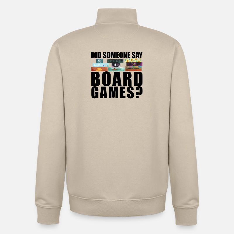 Brettspiele lustiger Spruch - Unisex Organic Zip Sweatshirt von Stanley/Stella - Cremebeige