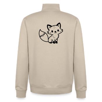 Fuchs Niedlich - Unisex Organic Zip Sweatshirt von Stanley/Stella - Cremebeige - Hinten - AI Model Male 185 dark (185cm)