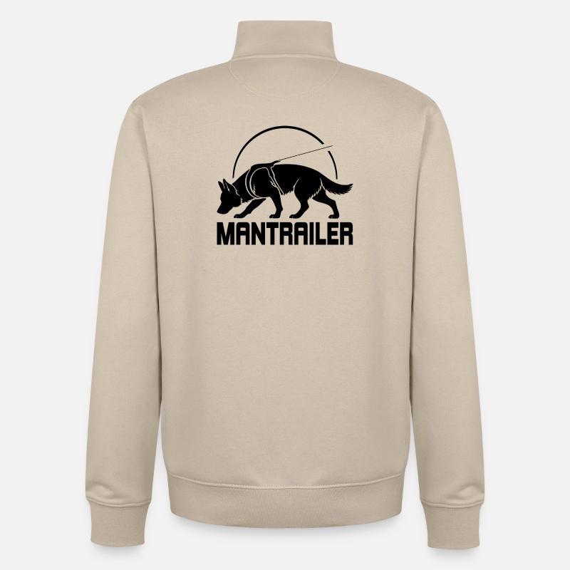 Deutscher Schäferhund MANTRAILER Suchhunde Hunde - Unisex Organic Zip Sweatshirt von Stanley/Stella - Cremebeige