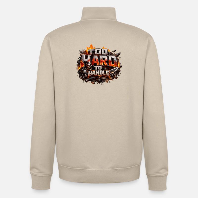 Too Hard To Handle - Unisex Organic Zip Sweatshirt by Stanley/Stella - desert dust