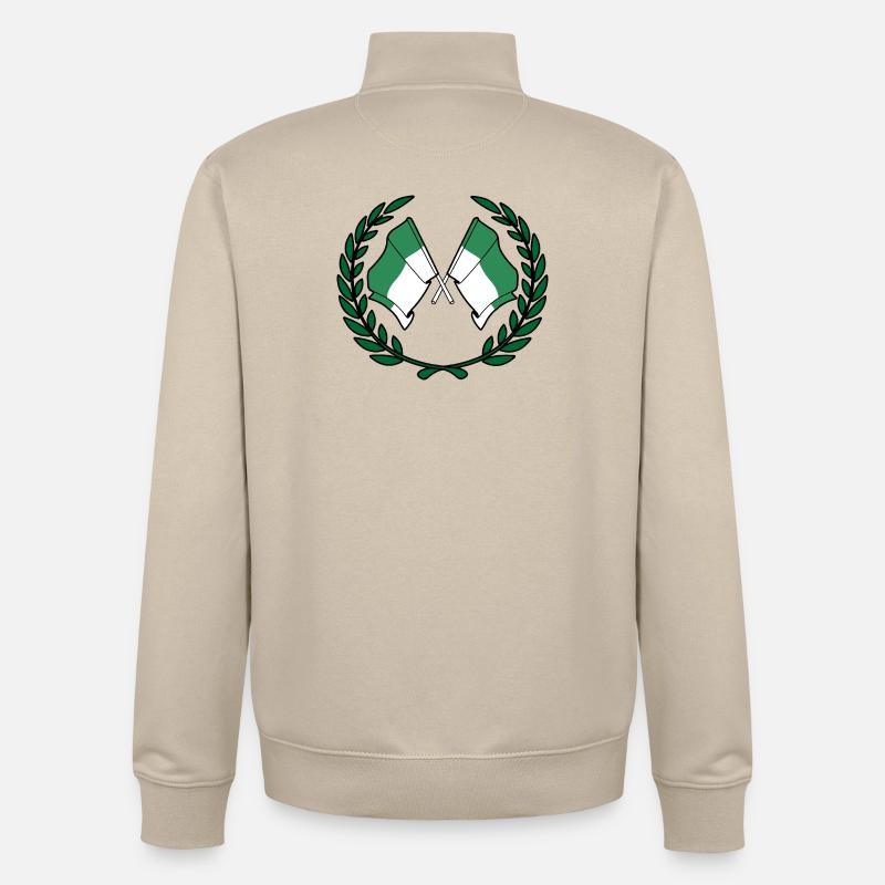 Vlieland Laurel Flags – Island Pride - Unisex Organic Zip Sweatshirt von Stanley/Stella - Cremebeige