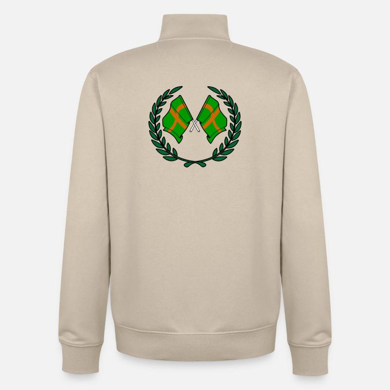 Walking Crest Custom - Unisex Organic Zip Sweatshirt von Stanley/Stella - Cremebeige