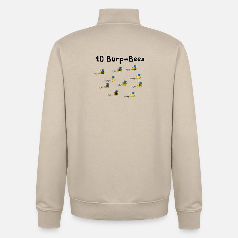 10 Burpees - oder waren es 10 Burp Bees? - Unisex Organic Zip Sweatshirt von Stanley/Stella - Cremebeige